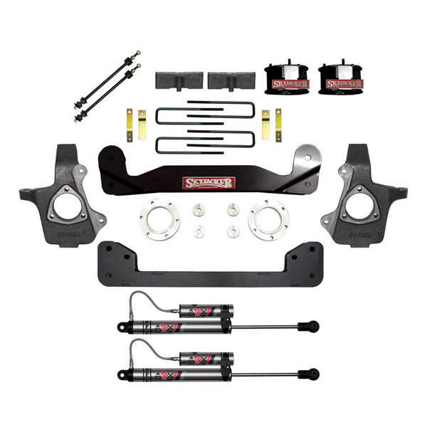 Skyjacker 07-13 Chevrolet Silverado 1500 4 In Suspension Lift Kit W/ Adx M2.0 Alum Monotube Shocks
