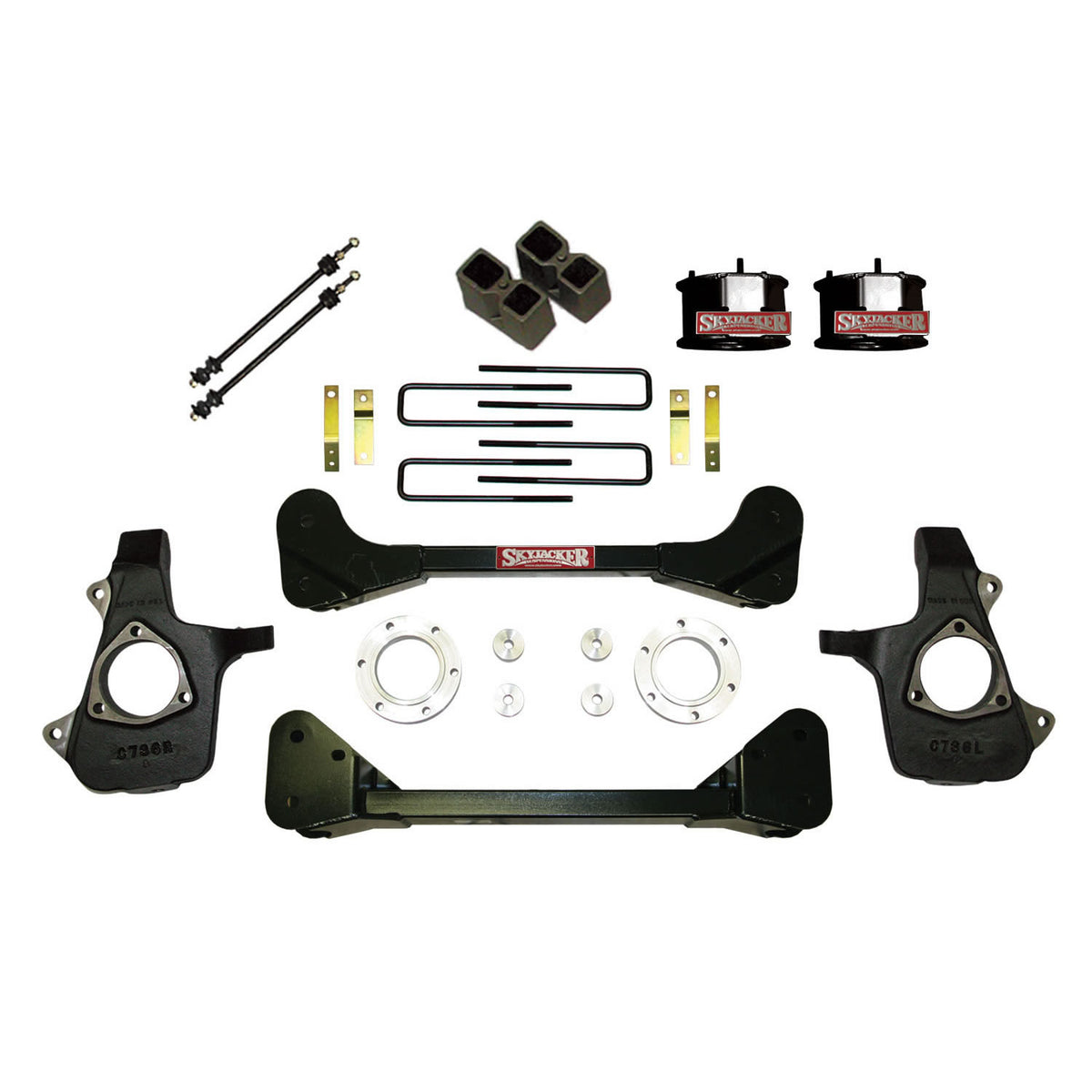 Skyjacker 4"KT,07-13 GM1500 SPCR,4BLK - C7360PK-B