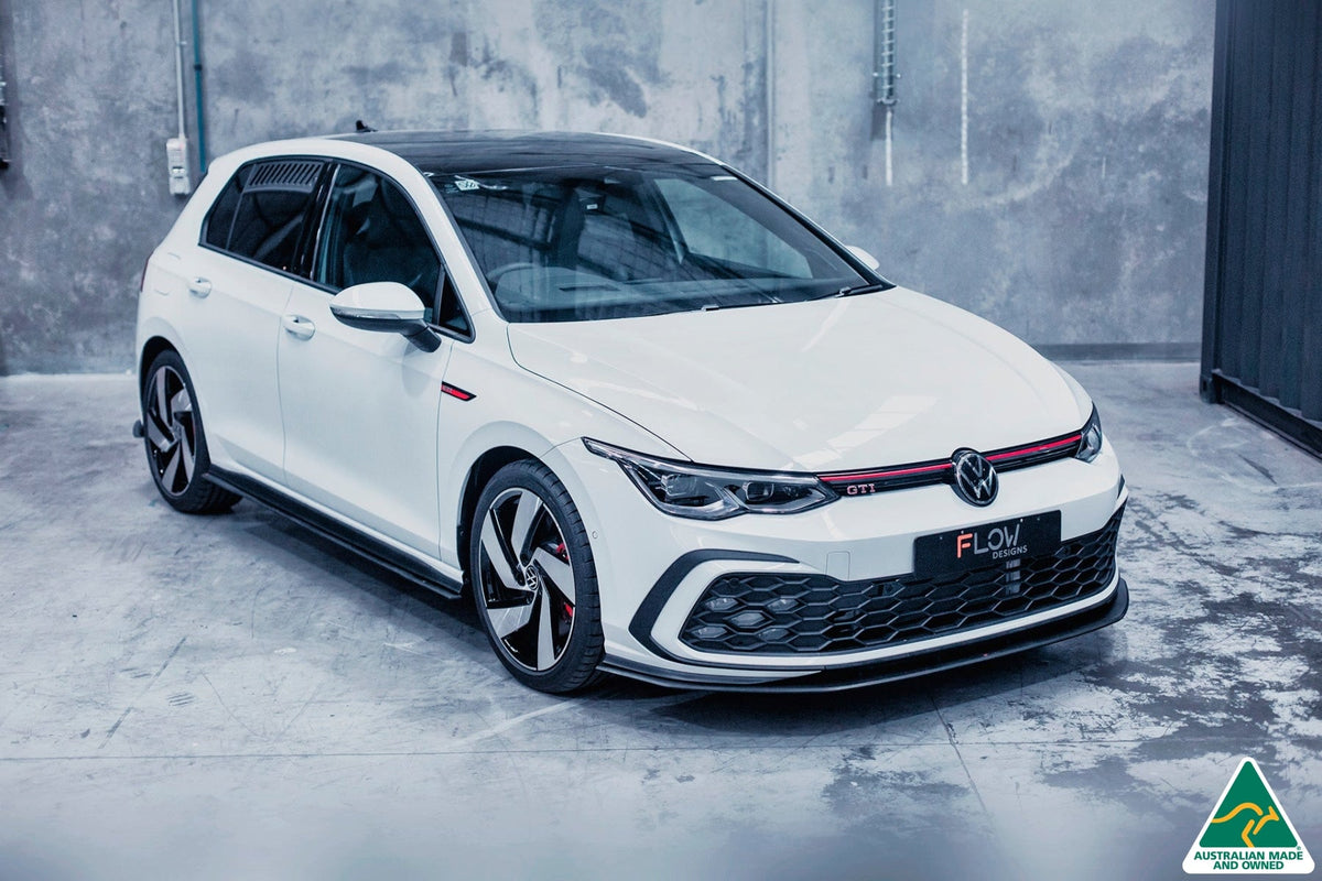 Flow Designs - MK8 Golf GTI Front Lip Splitter Extensions (Pair)