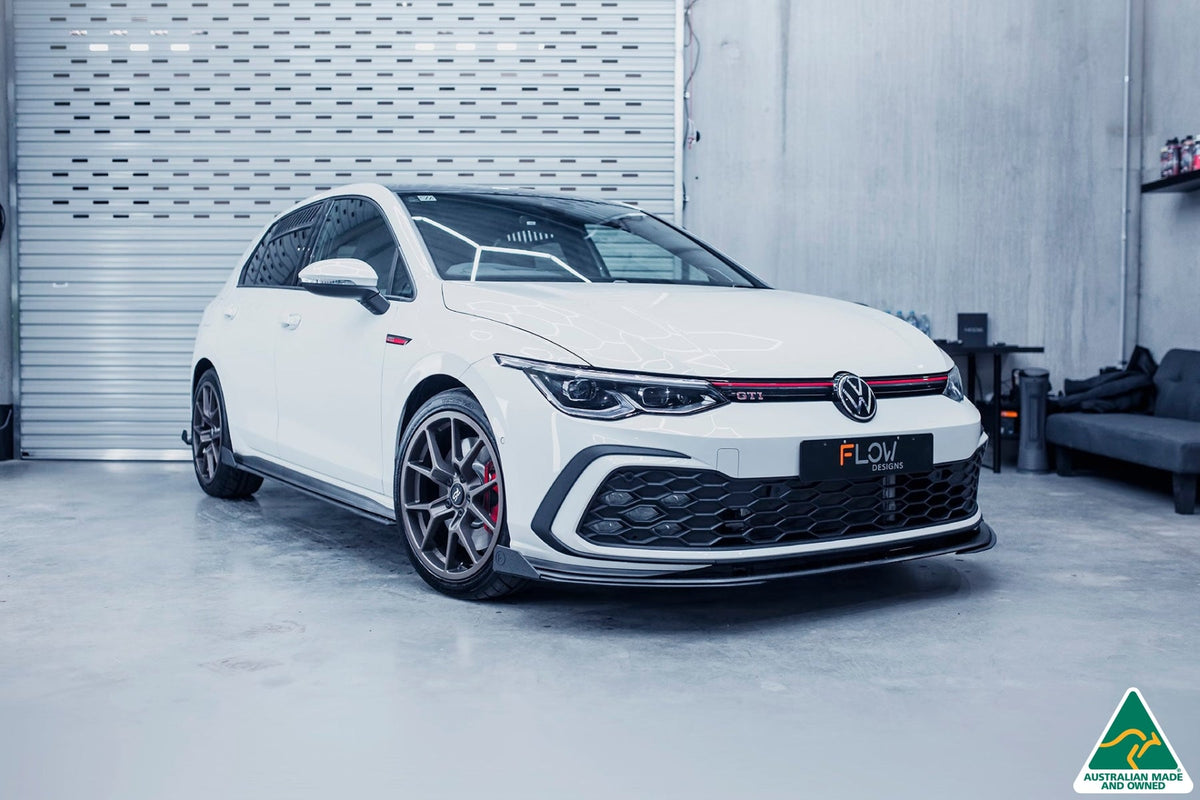 Flow Designs - MK8 Golf GTI Front Lip Splitter Extensions (Pair)