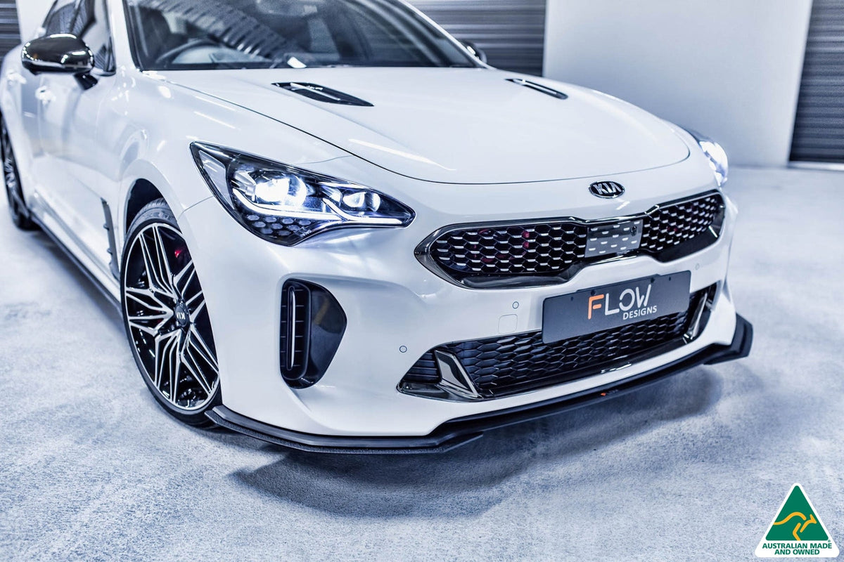 Flow Designs - Stinger CK GT 2021-2023 Front Lip Splitter &amp; Bumper Reinforcement Brackets