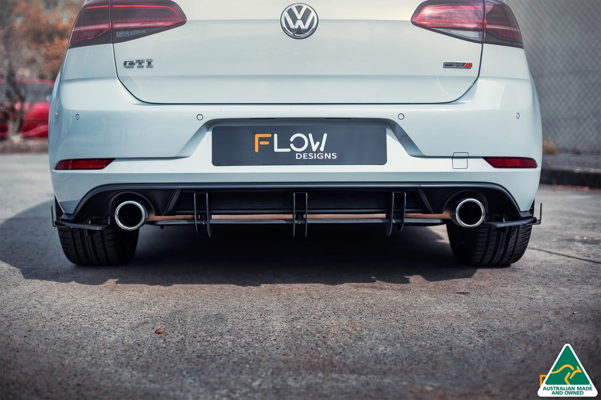 VW MK7.5 Golf GTI Rear Valance &amp; Flow-Lock Diffuser Fins | Flow Designs Australia