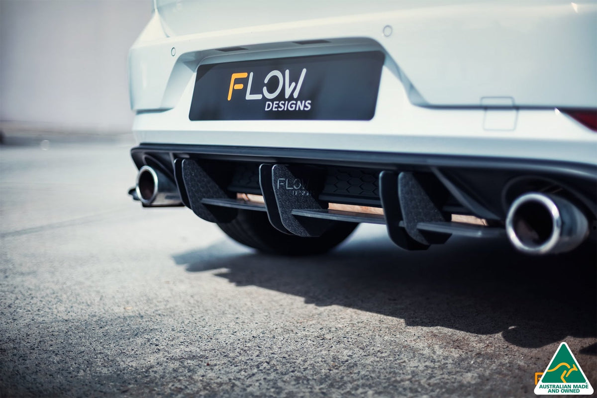 VW MK7.5 Golf GTI Rear Valance &amp; Flow-Lock Diffuser Fins | Flow Designs Australia