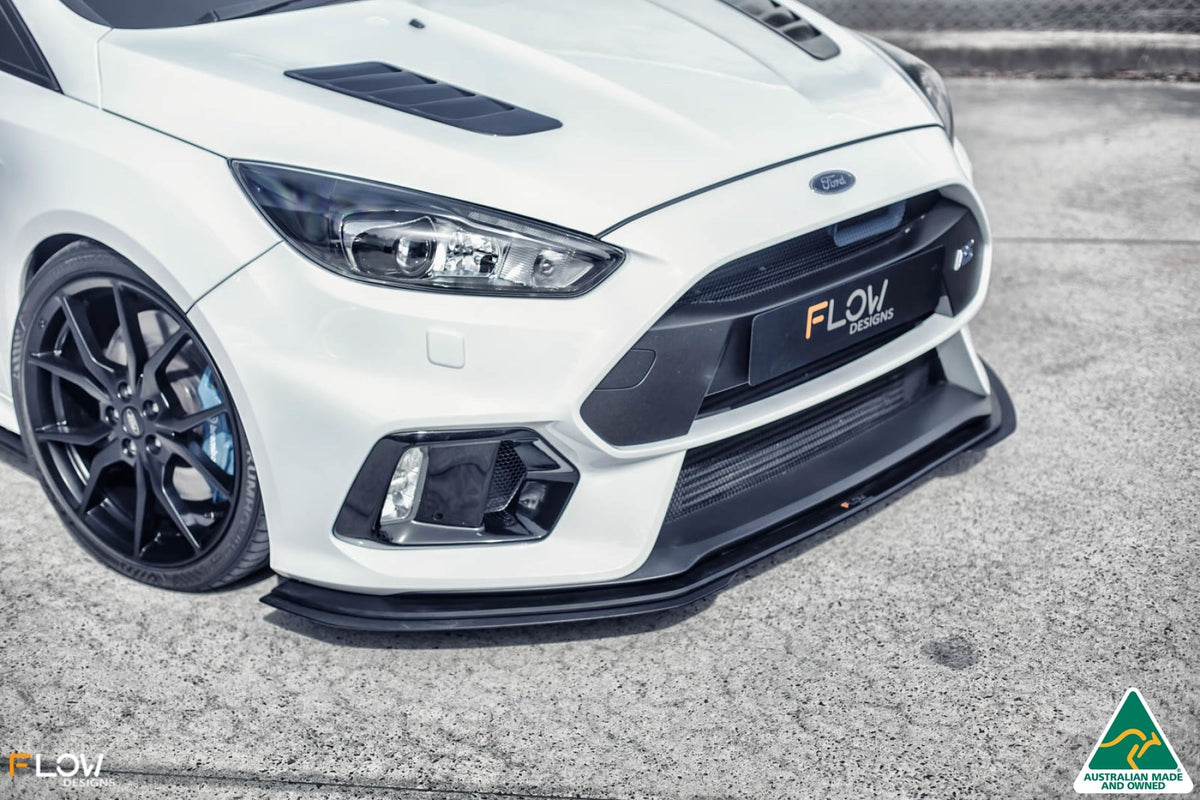 Flow Designs - MK3 Focus RS Front Lip Splitter (3 Piece) &amp; Bumper Reinforcement Bracket