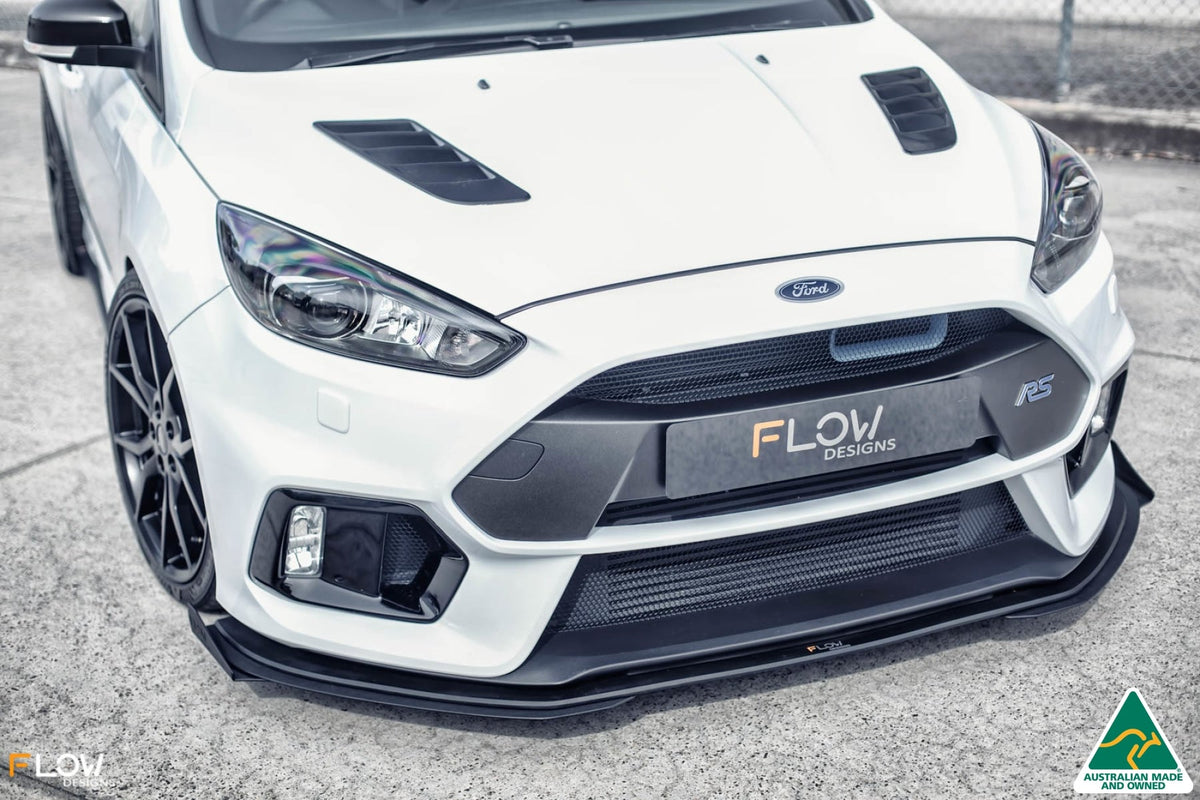 Flow Designs - MK3 Focus RS Front Lip Splitter (3 Piece) &amp; Bumper Reinforcement Bracket