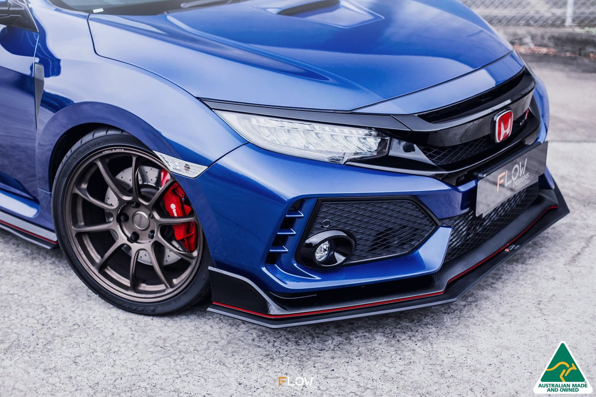Flow Designs - FK8 Civic Type R Front Lip Splitter