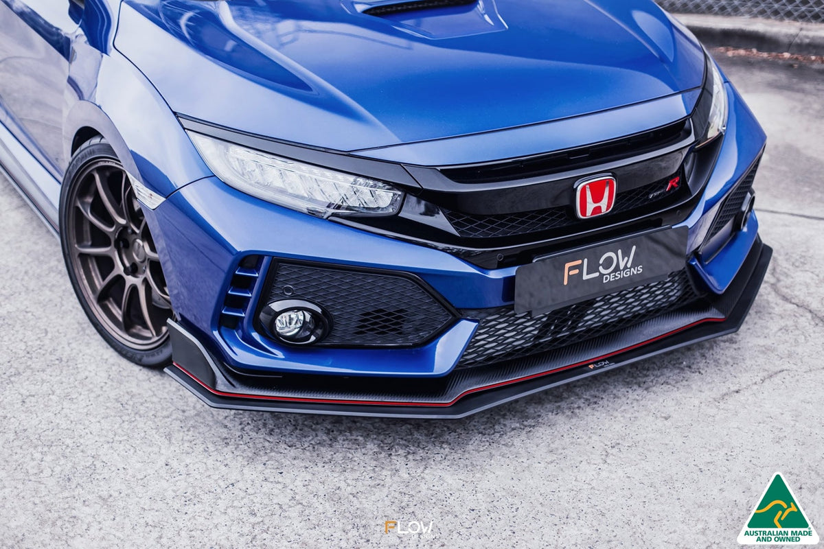 Flow Designs - FK8 Civic Type R Front Lip Splitter