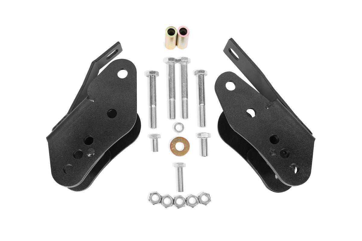 BMR 05-14 S197 Mustang Bolt-On Control Arm Relocation Brackets - Black Hammertone - CAB005H