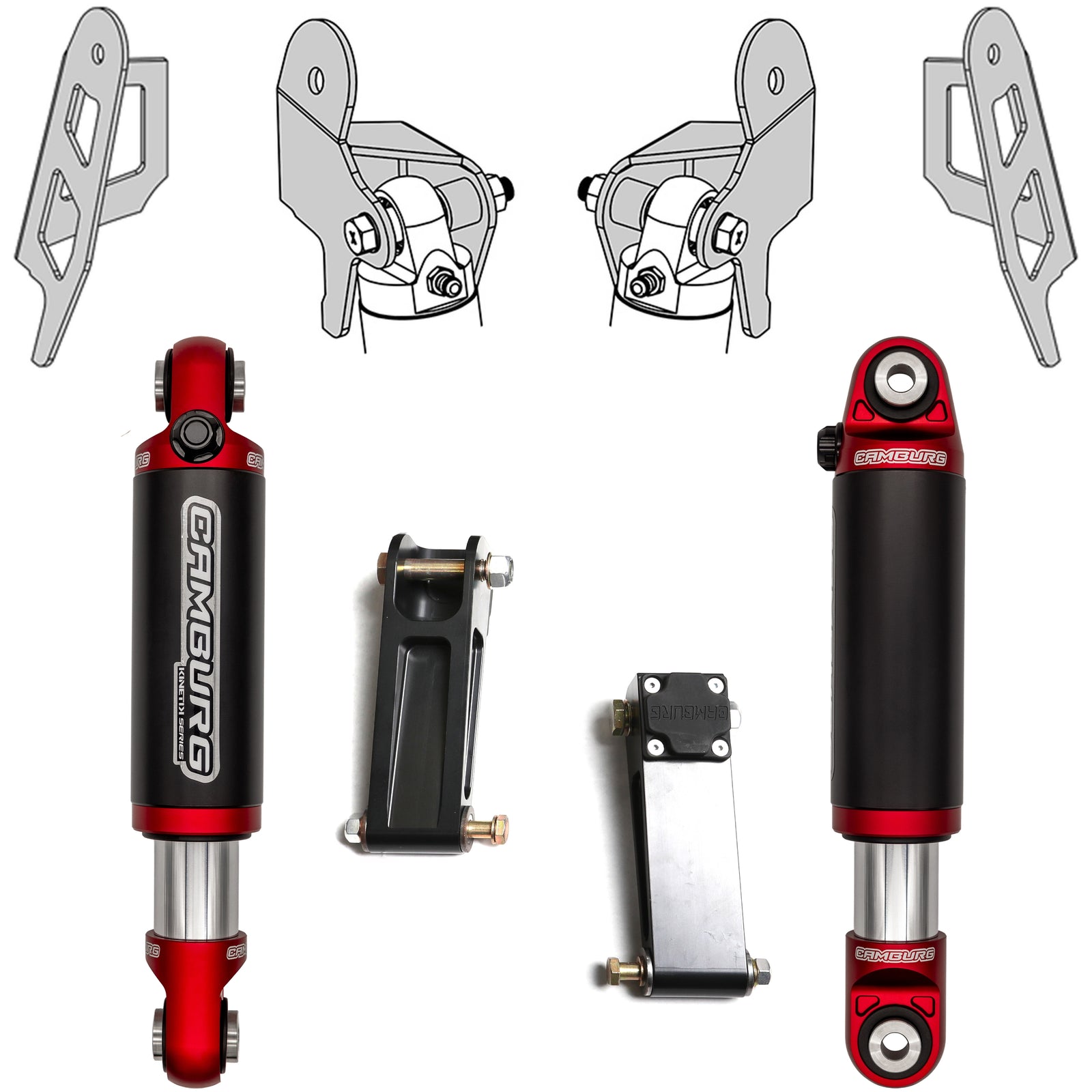 Camburg 05-23 Toyota Tacoma Front Slapper Bump Stop Kit w/ UCA Gussets & Camburg 2.5 Bumps - CAM-310172-4