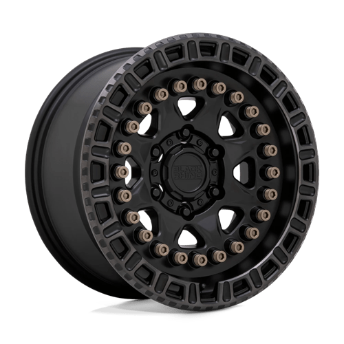 Black Rhino Hard Alloys Carbine 20X9 6X139.7 -18MM Matte Black W/ Mach Tint Ring
