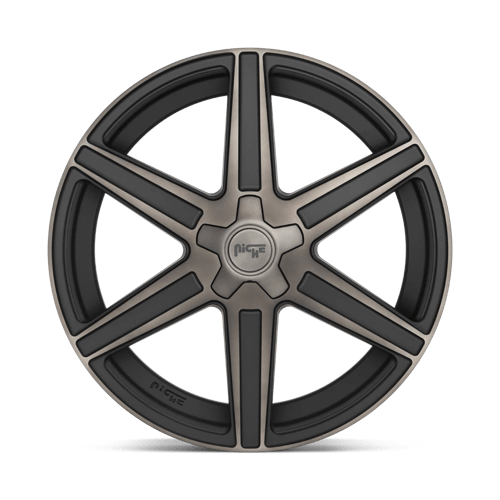 Niche 1PC M236 Carina 24X10 5X139.7 +25MM Matte Mach Double Dark Tint