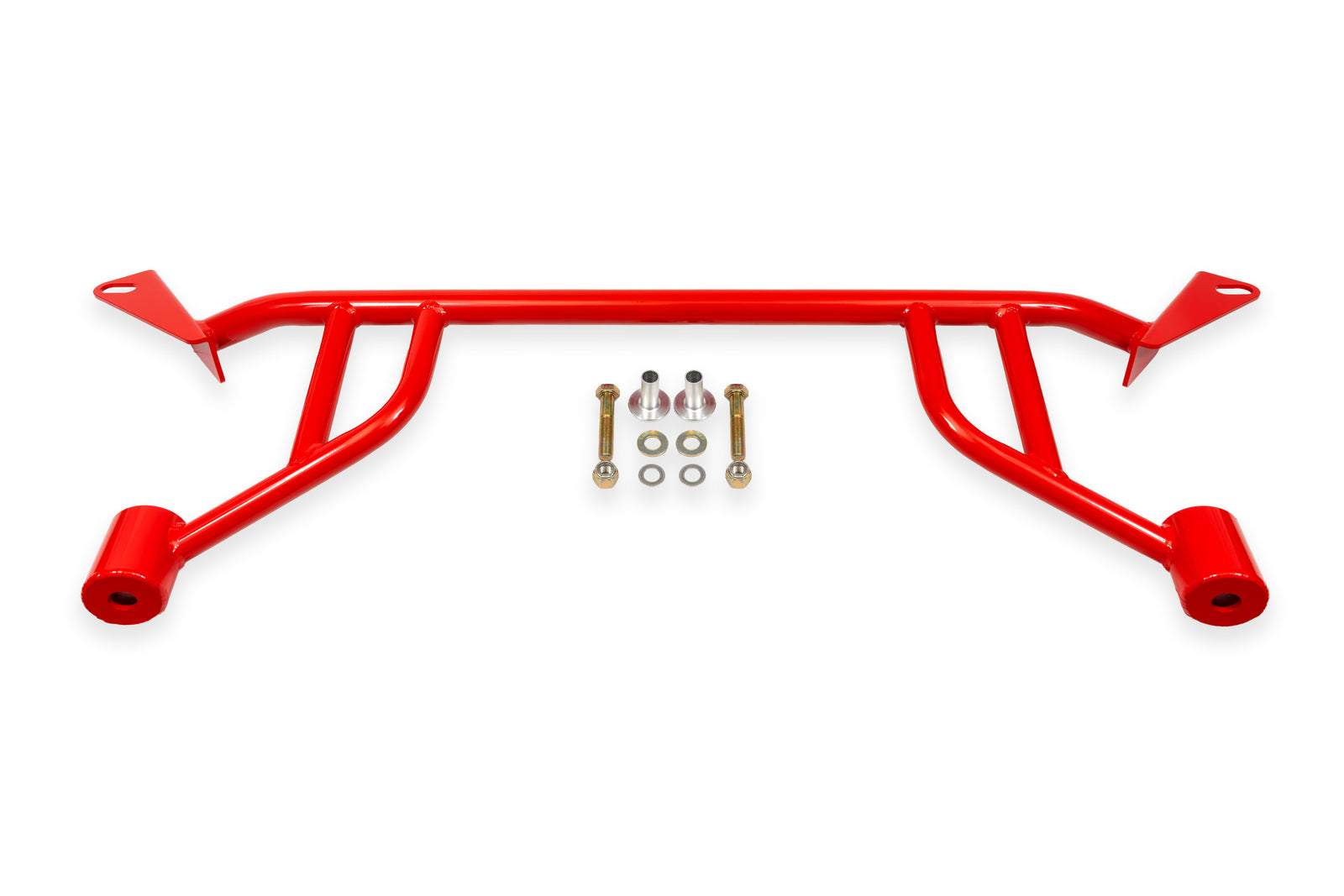BMR 24-25 Ford Mustang S650 Chassis Brace Front Subframe 4-point - Red - CB770R