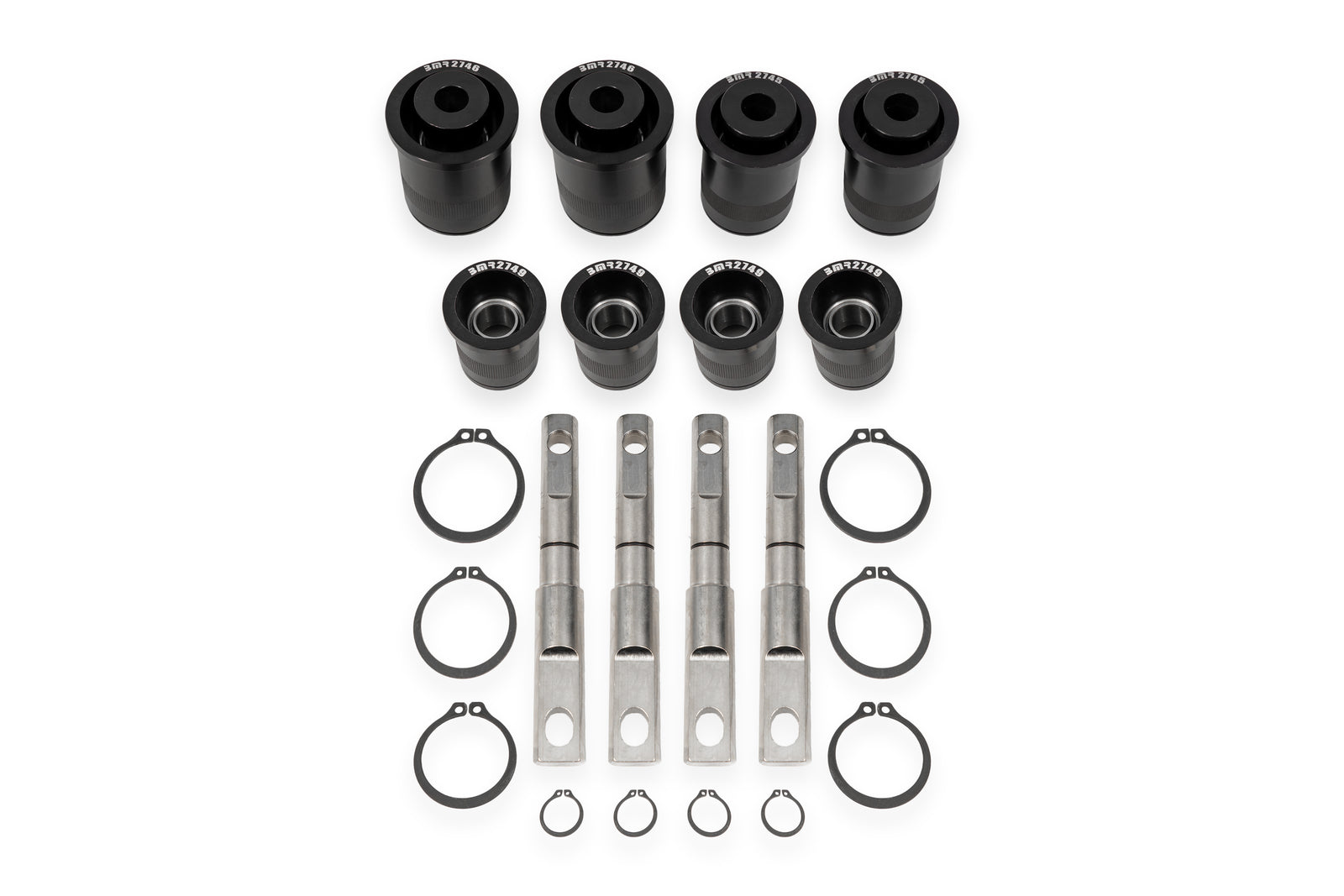 BMR 14-19 Chevrolet Corvette C7 Front Upper & Lower Control Arm Bearing Kit - Black Anodized - CBK576