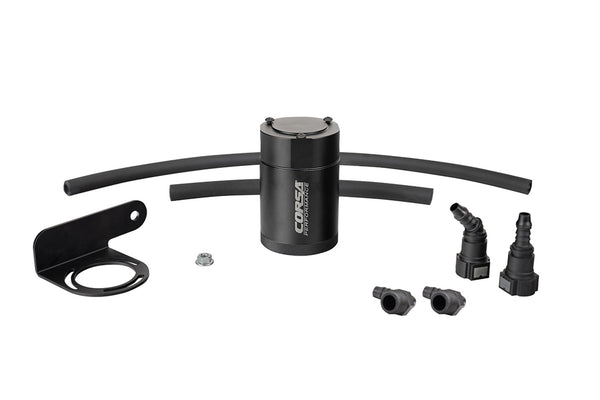 Corsa 19-22 Silverado/Sierra & 21-22 Tahoe/Suburban/Yukon/Denali Aluminum Oil Catch Can w/ Bracket - CC0011