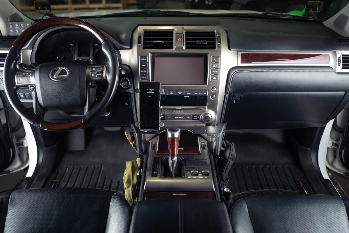 DV8 Offroad - Lexus GX 460 Center Console Molle Panels & Digital Device Bridge - CCGX-02