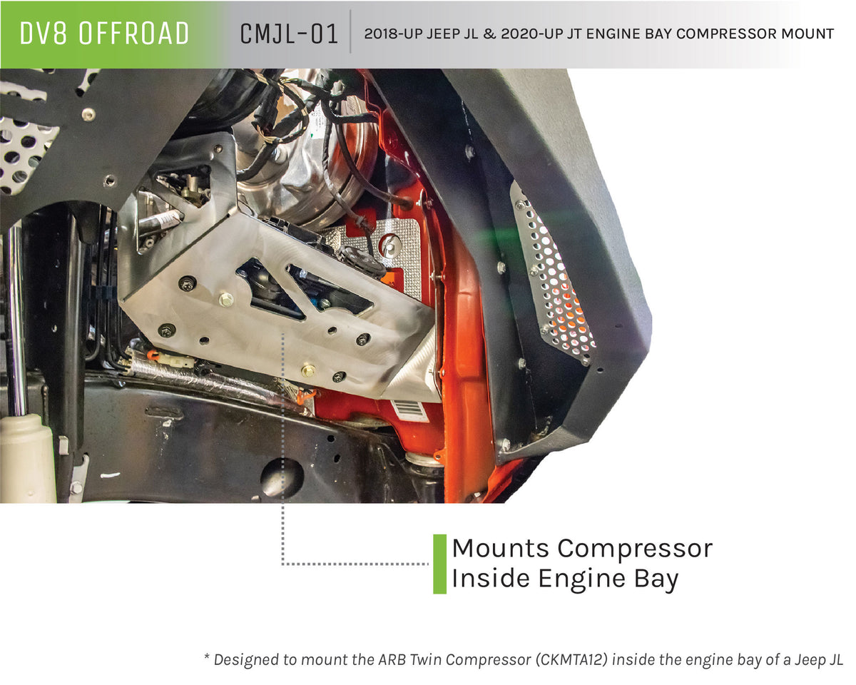 DV8 Offroad - Engine Bay Compressor Mount - CMJL-01