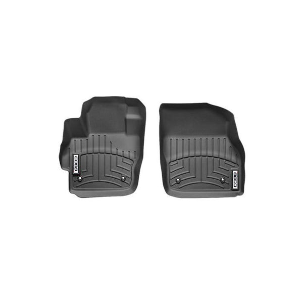 COBB 10-13 Mazdaspeed3 Front FloorLiner by WeatherTech - Black - WT442401 for 2010-2013 Mazda MazdaSpeed3 - front view