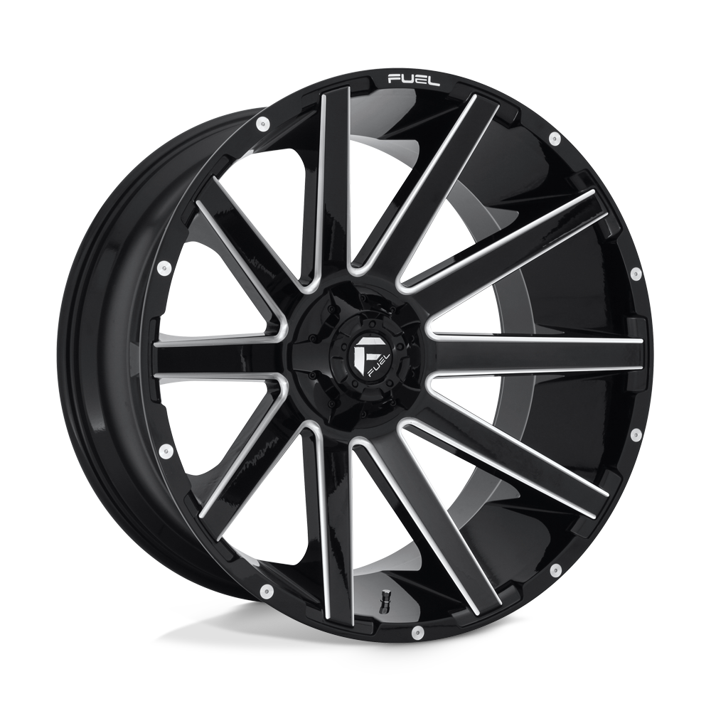 Fuel Off-Road D615 24X12 Gloss Black Milled 6x135/5.5 -44mm