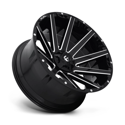 Fuel Off-Road D615 24X12 Gloss Black Milled 6x135/5.5 -44mm