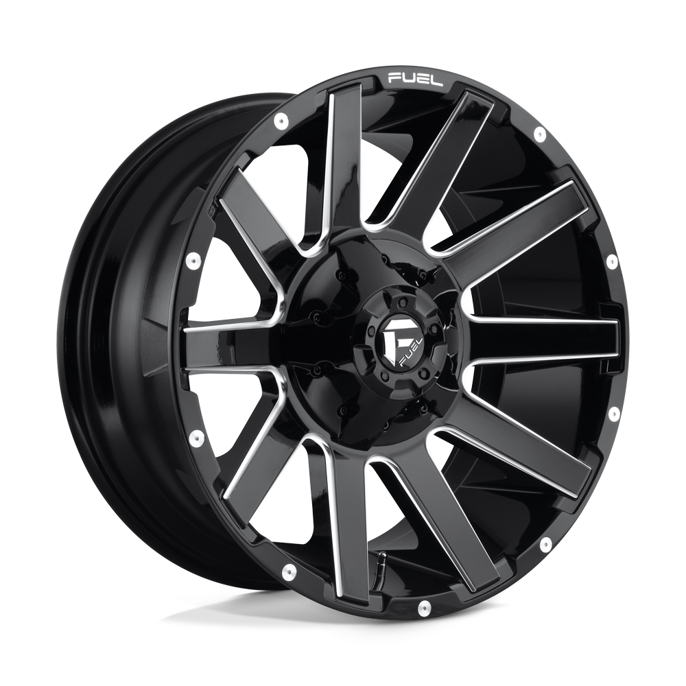 Fuel Off-Road D615 20X9 Gloss Black Milled 8x180 +1mm