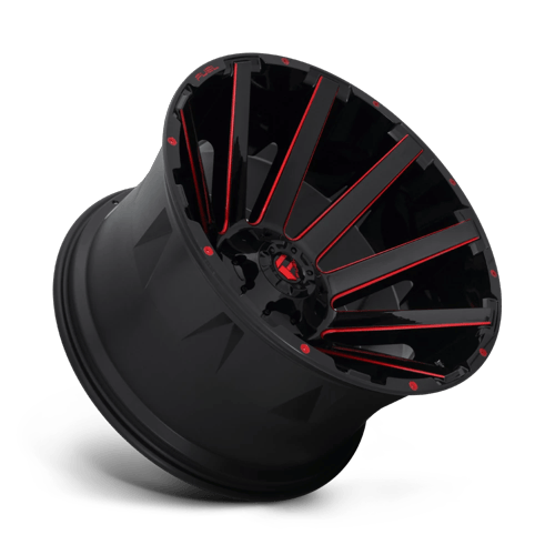 Fuel Off-Road D643 24X14 Gloss Black W/ Red Tint 8x180 -75mm