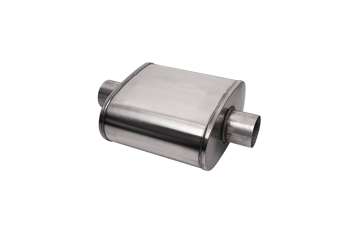 Corsa Pro Series Custom Sport Muffler 304SS 3in Offset In / 3in Offset Out 10in Length - CP3000S