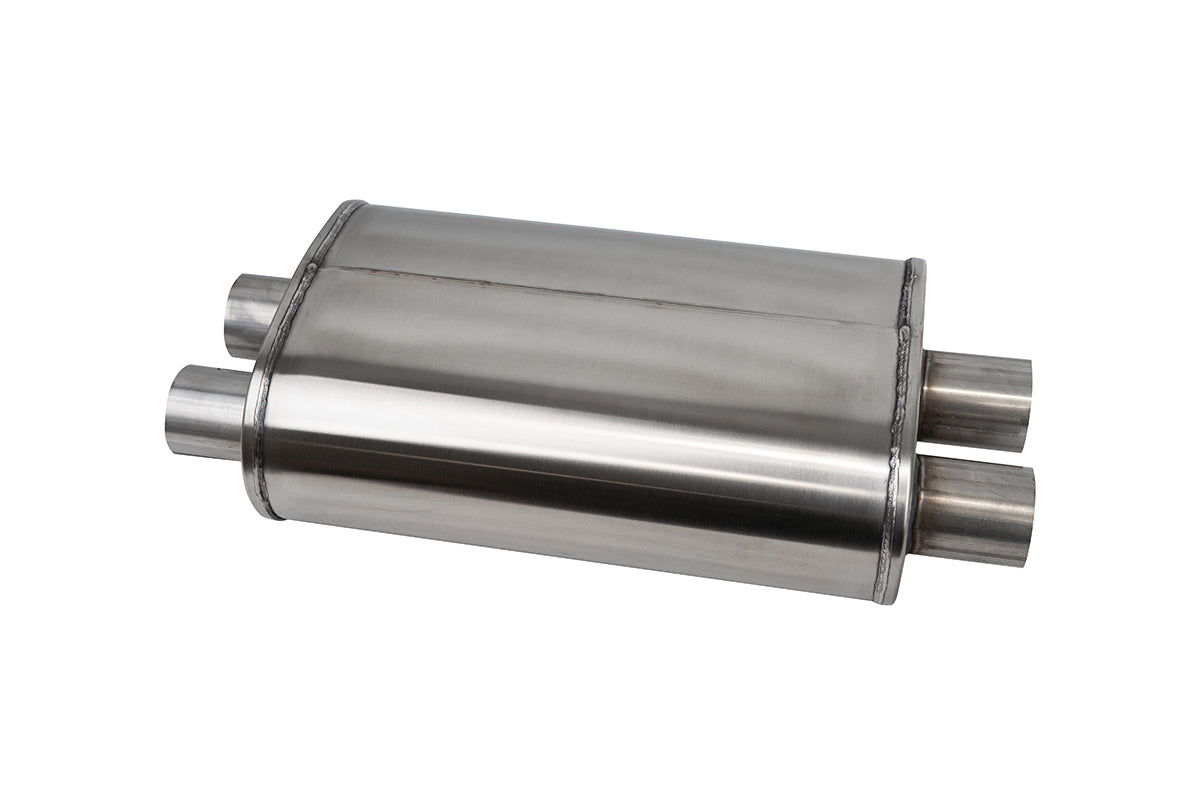 Corsa PRO-Series Tuned 304SS Muffler 2.5in Dual Inlet/Outlet - 22.25in OAL - CPX2525