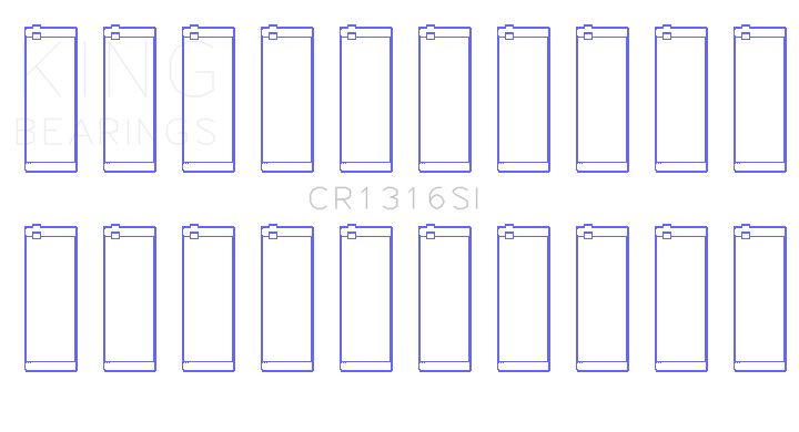 King Engine Bearings Ford 415 (Od+.002in) (Size +0.75mm) Connecting Rod Bearing Set - CR1316SI0.75
