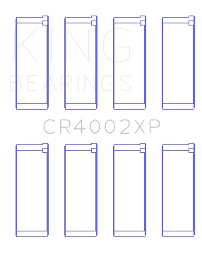 King Mazda B6/B6-T/ZM/B3/B5 (Size .026) Connecting Rod Bearings (Set of 4) - CR4002XP.026