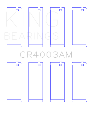 King Engine Bearings Saab B20/B20E/B202/Bz20 (Size +0.50mm) Connecting Rod Bearing Set - CR4003AM1.5