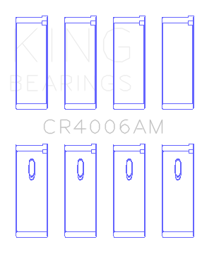 King Engine Bearings Renault R-18 (Size +0.50mm) Connecting Rod Bearing Set - CR4006AM0.5