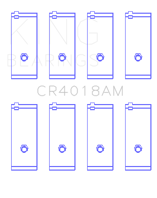King Engine Bearings Toyota 1S/4S/2Selc/3Sfe/3Sgelc (Size +0.25mm) Connecting Rod Bearing Set - CR4018AM0.25