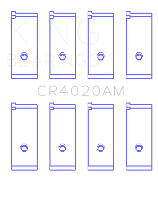 King Engine Bearings Suzuki G-13 (Size +0.50mm) Connecting Rod Bearing Set - CR4020AM0.5