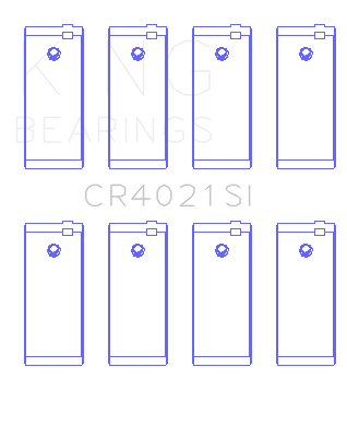 King Engine Bearings Escort 1.9 1987/89 (Size +0.75mm) Connecting Rod Bearing Set - CR4021SI0.75