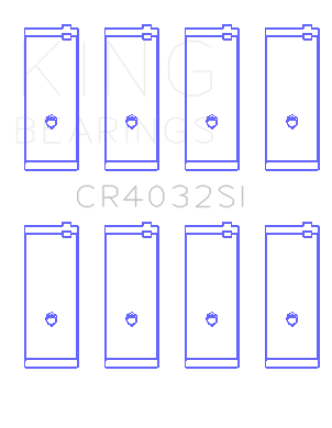 King Engine Bearings Toyota 4Age (Size +1.0mm) Connecting Rod Bearing Set - CR4032SI1.0