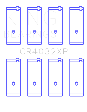 King Engine Bearings Toyota 4Age/4Agze/16V 1.6L (Size +0.50mm) Connecting Rod Bearing Set - CR4032XP0.5