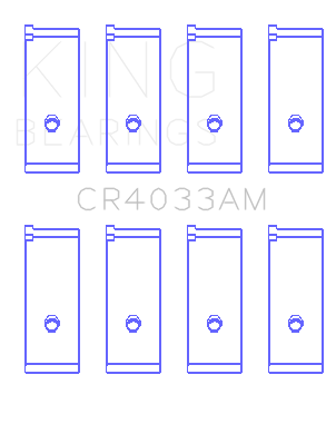 King Acura SOHC 16 Valve / Honda SOHC 16 Valve/DOHC 16 Valve (Size +0.75) Rod Bearing Set - CR4033AM0.75