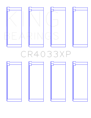 King Honda F20C/F22C / 97-01 H22A4 (Size .025) Rod Bearing Set - CR4033XP.026