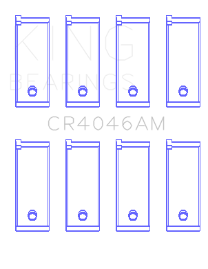King Acura D16A1 (Size STD) Rod Bearing Set (Size +0.75) - CR4046AM0.75