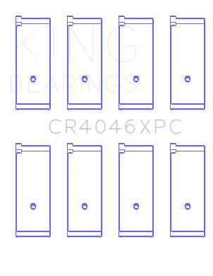 King Engine Bearings Honda B20B4/B20Z2/D16 Series/Zc/16V (Size +0.50mm) Connecting Rod Bearing Set - CR4046XPC0.5
