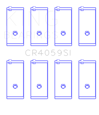 King Engine Bearings General Motors 138Ci 2.3L L40/Ld2 16V (Size +0.25mm) Connecting Rod Bearing Set - CR4059SI0.25