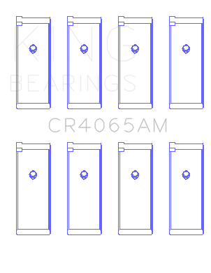 King 91-04 Nissan 146CI/2.4L KA24DE L4 / 89-97 146CI/2.4L KA24E L4  (Size +0.5) Rod Bearing Set - CR4065AM0.5