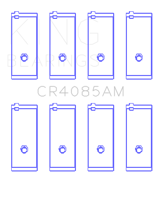 King Engine Bearings Toyota 2T/3T/3T-G/4T-G (Size +0.75mm) Connecting Rod Bearing Set - CR4085AM0.75