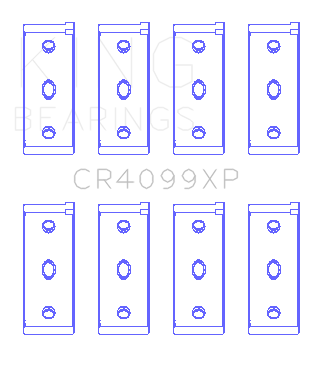 King Engine Bearings 83-06 Fiat 146 Connecting Rod Bearings - Set of 8 - CR4099XP020