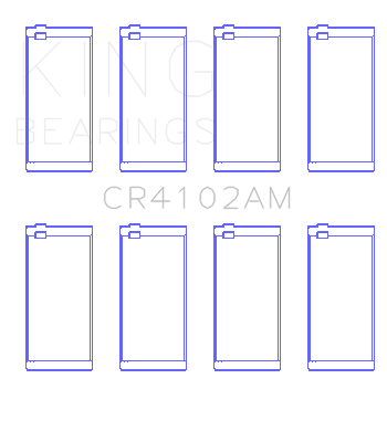 King Engine Bearings Toyota 2L (Size +0.75mm) Connecting Rod Bearing Set - CR4102AM0.75