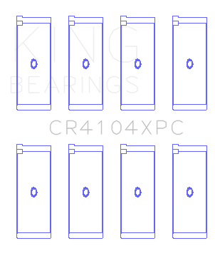 King Audi/VW 83-03 1.6L/1.8L/2.0L (Size .026) Performance Coated Rod Bearing Set - CR4104XPC.026
