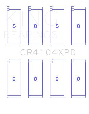 King Audi ABB/ ABM/ ADP/ PP/ RN (Size STDX) Connecting Rod Bearing Set - CR4104XPDSTDX