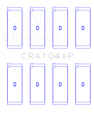 King Audi/VW 83-03 1.6L/1.8L/2.0L (Size +0.25) Performance Rod Bearing Set - CR4104XP0.25