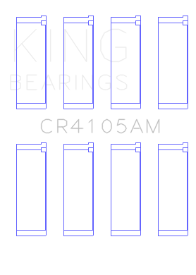 King Mazda FS-DE L4/FP L4/FS L4  DOHC 16 Valve  (Size STD) Rod Bearing Set - CR4105AM