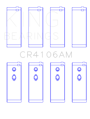 King Daewoo/GM/Isuzu/Opel/Vauxhall (Size 1.0) Rod Bearing Set - CR4106AM1.0